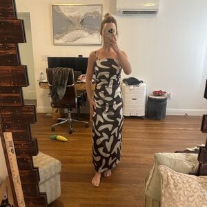 Abstract Pattern Maxi Dress